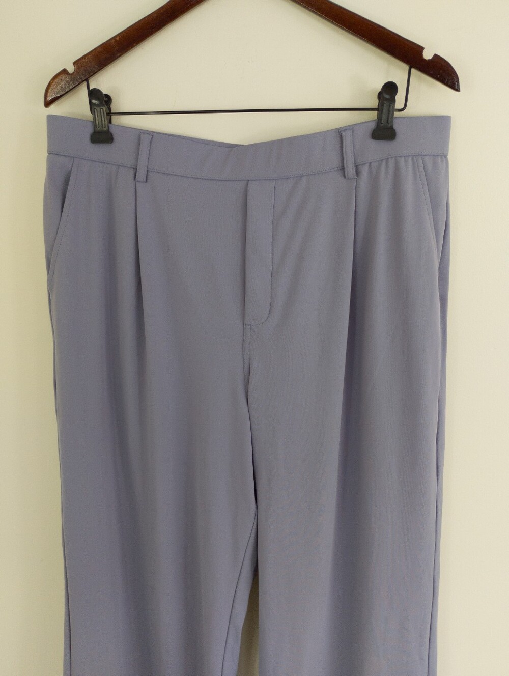 Halara High Waisted Pleated Wide Leg Cropped Pants Purple Lavender XL Petite NWT - Picture 2 of 9